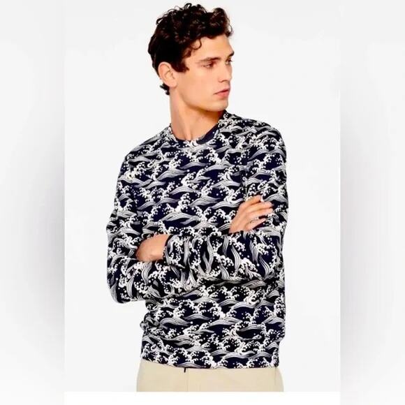 Sandro Other - Sandro Blue & White Print Sweatshirt Small